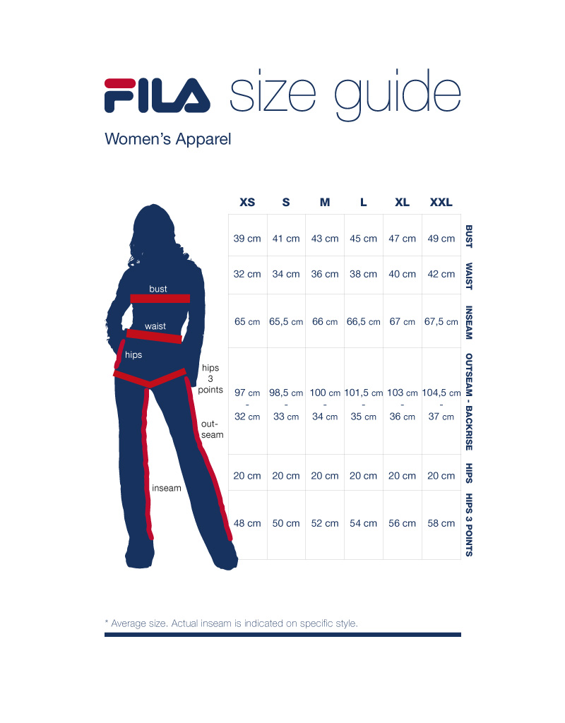 fila women size